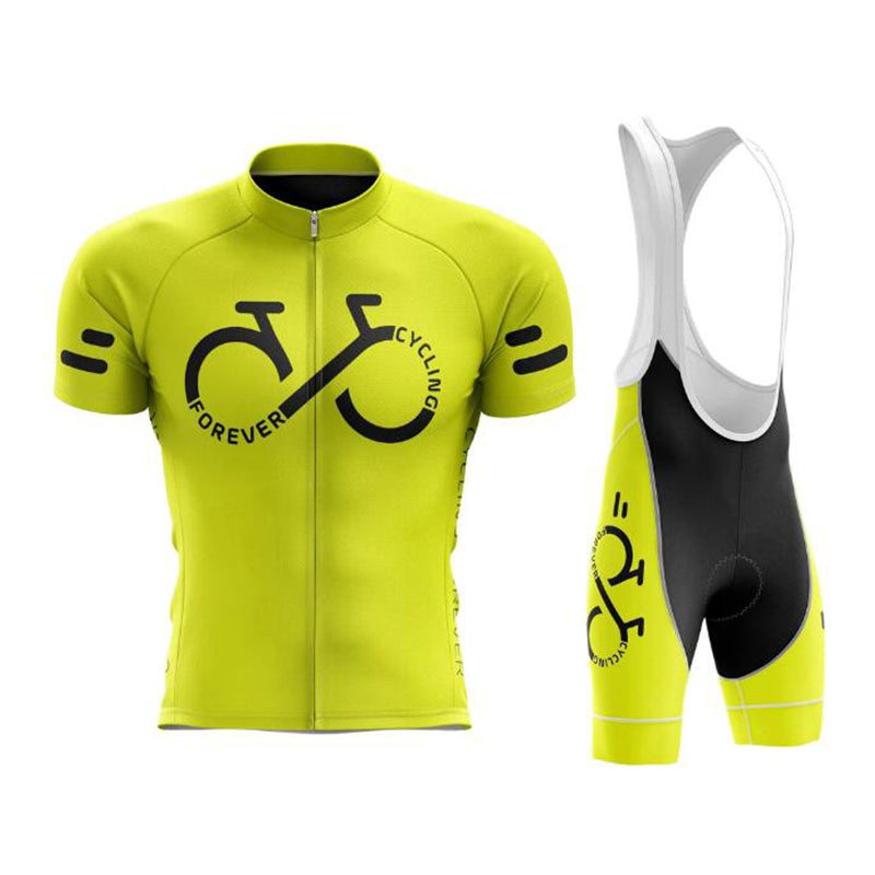 Short-sleeved Bib Cycling Clothes Suit Bicycle Men And Women Moisture Wicking Outdoor Clothes