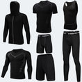 Load image into Gallery viewer, Running Workout Clothes Men 7pcs / sets Compression Running Basketball Games Jogging Tights set of underwear Gym Fitness sports sets
